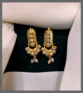 Pearl Earring In Nakshi - NE00446